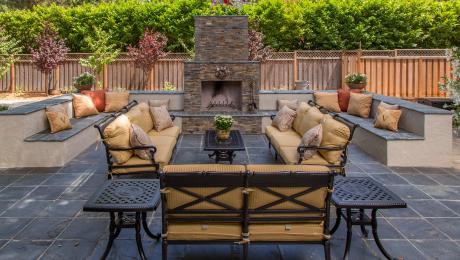 thumbnail of An Outdoor Fireplace Makes For a Great Gathering Place (theessentialbs)