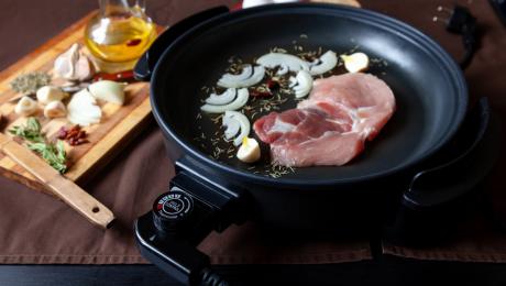 thumbnail of An Electric Skillet Offers Precise Heating and Temperature Levels